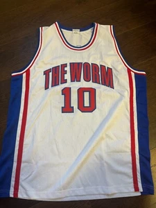 Rodman the worm edition signed shirt nba vintage rare jersey - Imagen 1 de 4