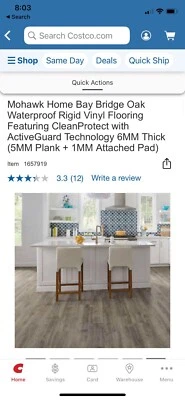 Mohawk Bay Bridge Oak Vinyl Plank Flooring Costo Item # 1657919