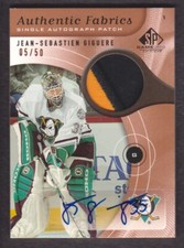 2005-06 SP Game Used Authentic Patch Auto #AAP-JG Jean-Sebastien Giguere 05/50
