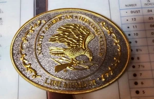 New - North American Hunting Club Life Meb Gold & Silver tone Eagle belt buckle - Picture 1 of 5
