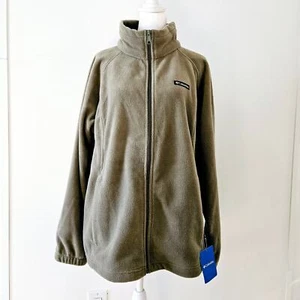 Size 2XL Columbia Olive Green Long Sleeved Zippered Neck Womens Pullover Fleece - Picture 1 of 24