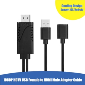 USB Female to HDMI-compatible Male 1080P HDTV TV Digital AV Adapter Cable US US - Picture 1 of 16