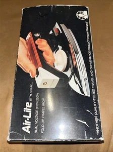 VINTAGE FRANZUS AIR-LITE AL-300 DUEL VOLTAGE FOLD-UP TRAVEL IRON Open Box - Picture 1 of 2