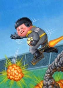 ORIGINAL FINAL ART Garbage Pail Kids Network Spews 2017 #74 Drone MALONE Layron - Picture 1 of 1