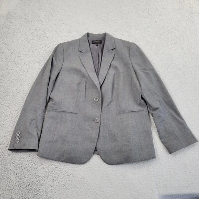 Talbots Blazer Womens 16 Gray Wool Button Pockets Long Sleeve - Image 1 of 4
