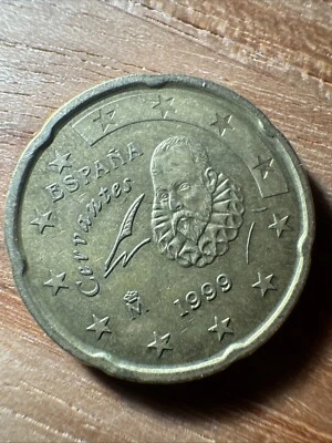 1999 Euro 20 Cents Spain Cervantes - Image 1 of 2