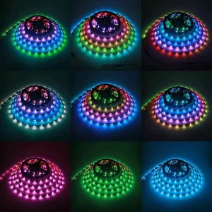 WS2811 LED Strip Light 5050 RGB Digital IC Addressable Pixels tape lamp 12V 1-5m - Picture 1 of 9