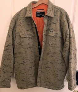 RVCA Hunting Jacket Mens Medium Bark Camo Button Up Shacket Skate Military Work - Picture 1 of 9