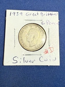 1939 Silver 6 Pence King George VI Great Britain We Do Combine Shipping #D - Picture 1 of 2