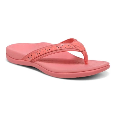 Vionic Casandra Orthotic Sandal Women's 9 Shell Pink Leather Slip-On Thong - Image 1 of 4