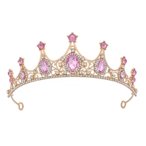 Crystal Tiaras Birthday Crown for Women Wedding Rhinestones Princess Party He... - Picture 1 of 6