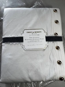 Emily & Meritt for Pottery Barn Teen - Studded Blackout Curtain Panel - 52"x63" - Picture 1 of 9