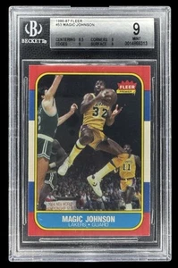 1986 FLEER BASKETBALL #53 MAGIC JOHNSON BGS 9 - Picture 1 of 2