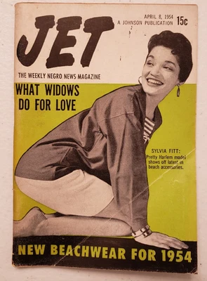 Jet Magazine April 8 1954 Sylvia Fitt~Lena Horne~Ernie Banks~Chicago Cubs~1950s - Image 1 of 4