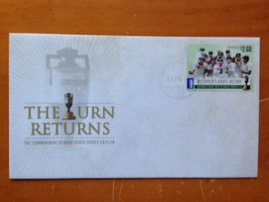 2014 AUSTRALIA THE URN RETURNS ASHES INTERNATIONAL POST S/A COVER BY APO - Picture 1 of 2