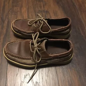 Mocassini Canyon River Blues in pelle scarpe da barca marrone/beige taglia 8 - Foto 1 di 10