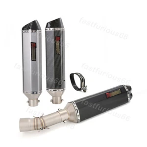 Left Exhaust System For BMW F800GS F650GS F700GS 51MM Tips Muffler Mid Link Pipe - Picture 1 of 12