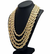 36 Thick Gold Chain Necklace Run DMC Hip Hop Rapper Pimp Rope Old School  Bling