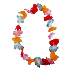 2X Colliers de Fleurs Hawaïen 90cm Bienvenue Lei Hula Hawaï Plage Déguisement - Afbeelding 1 van 3