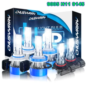 9005 H11 9145 LED Headlight High Low Beam Fog Light Bulbs Super Bright White - Picture 1 of 12