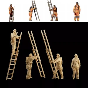 1/35 1/43 1/64 Miniature Firefighters Firefighting Scene Props Figures For Cars - Picture 1 of 4