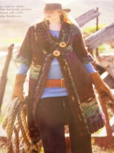 Knitting Pattern- Lady's  Gorgeous Long Jacket  In Sirdar Indie Chunky-32-54in - Picture 1 of 1