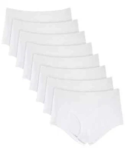 Club Room weiß voll geschnittene Slips 8er-Pack ohne Etikett bequem S/M/XL/XXL - Bild 1 von 9