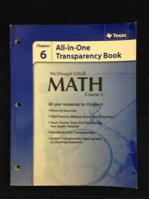 McDougal Littell MATH Course 2 Texas; Chapter 6, Transparency Book PB LN 190614 - Image 1 of 3
