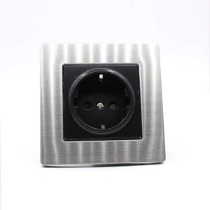 HIFI SILBER Einbausteckdosen Wandsteckdose Steckdose Wall socket - Picture 1 of 5