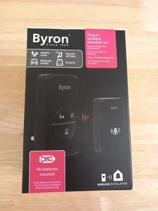 Byron DBY-23452BS - Plug In Wireless Doorbell Set - 100m Range - Black - Picture 1 of 1