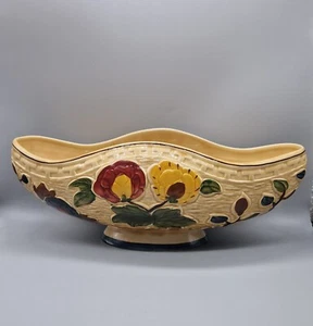 Vintage Ceramic Planter Indian Tree H J Wood Ltd Floral 30cm long - Picture 1 of 6
