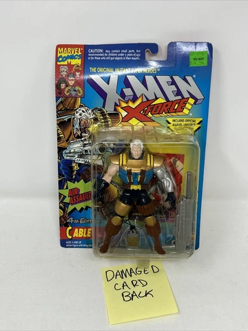 X-Men X-Force Cable Action Figure 4th Edition Air Assault ToyBiz 1994 Marvel E2 Cover