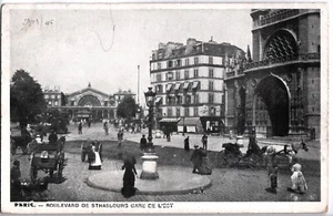 CPA PARIS ( 75 ) Boulevard de STRASBOURG GARE DE L'EST - Afbeelding 1 van 2