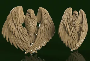 Modelli 3D STL ATTACKING EAGLE per router CNC Aspire Artcam incisore stampante 3D - Foto 1 di 1
