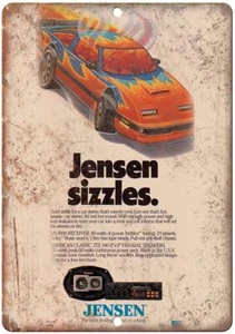 Jensen Car Stereo RARE ad Vintage Reproduction Metal Sign D20 - Foto 1 di 2