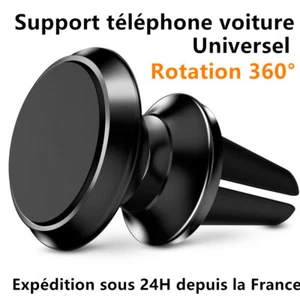 Universel Support Voiture Magnétique Rotation 360° pour iPhone Samsung GPS - Photo 1/20