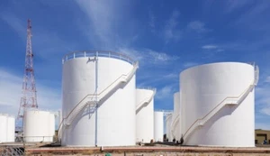 HO Scale Building Background Flat / Front 2D "Oil Storage Tanks" HO Brand New! - Picture 1 of 1
