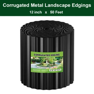 12In x 50Ft Corrugated Metal Garden Edging Flexible Landscape Edging Borders DIY - Picture 1 of 8