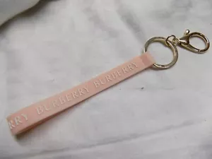 Pink Burberry Silicone Keychain Wristlet Bag Charm - Picture 1 of 6