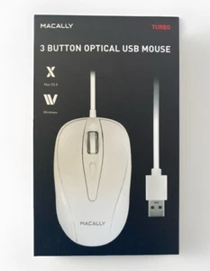 3 Button Optical USB Mouse by MACALLY  [ for Mac OS / or Windows] - Picture 1 of 4