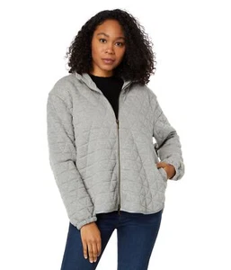 Mod-o-doc Soft Long Sleeve Double Zipped Quilted Jacket Heather Grey LG-XL (US - Picture 1 of 3
