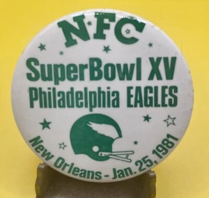 1981 Super Bowl XV PHILADELPHIA EAGLES Pin Anstecker - Bild 1 von 8