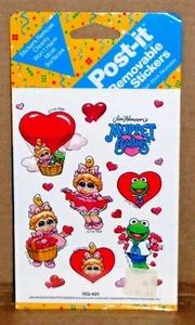 Vintage Muppet Babies Post-It Removable Stickers Baby Piggy Baby Kermit 1990 - Picture 1 of 2