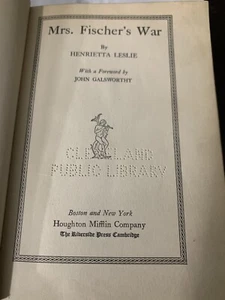 Mrs.Fletchers War  by Henrietta Leslie  - Picture 1 of 3