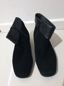2 Pairs. Sandler Black Suede Boots Sz 7C. - Picture 1 of 12