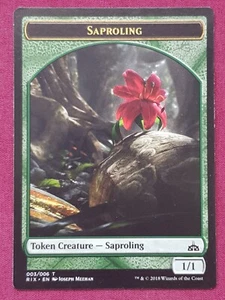 Magic The Gathering RIVALS OF IXALAN SAPROLING token card MTG - Imagen 1 de 2