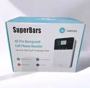 SuperBars Cell Phone Booster for Home and Office Cover 6000 sq ft with 2 Antenna - Photo 1 sur 6