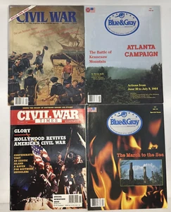 Mixed Lot of 4 Civil War Magazines 1989 Blue & Gray Society Times Illustrated - Imagen 1 de 2