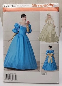 Simplicity Pattern 1728 Size 12-20 Victorian Princess Dress Costume Cosplay - Picture 1 of 2