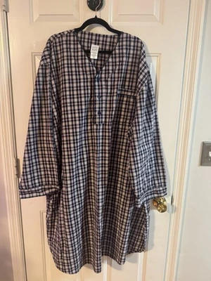 Camisa para dormir John Blair azul a cuadros para hombre - talla 3X/4X Foto 1 de 4